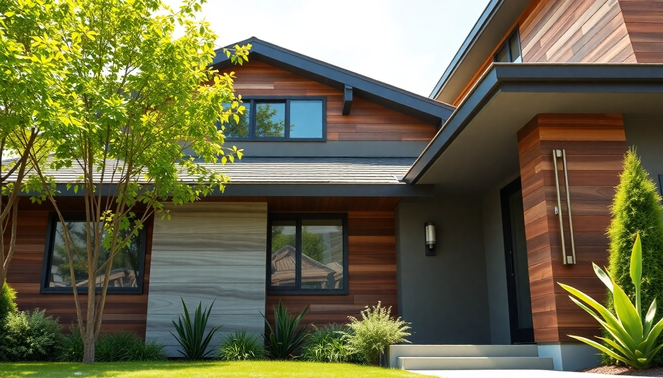 Showcasing stunning exterior decorative cladding on a modern home facade.