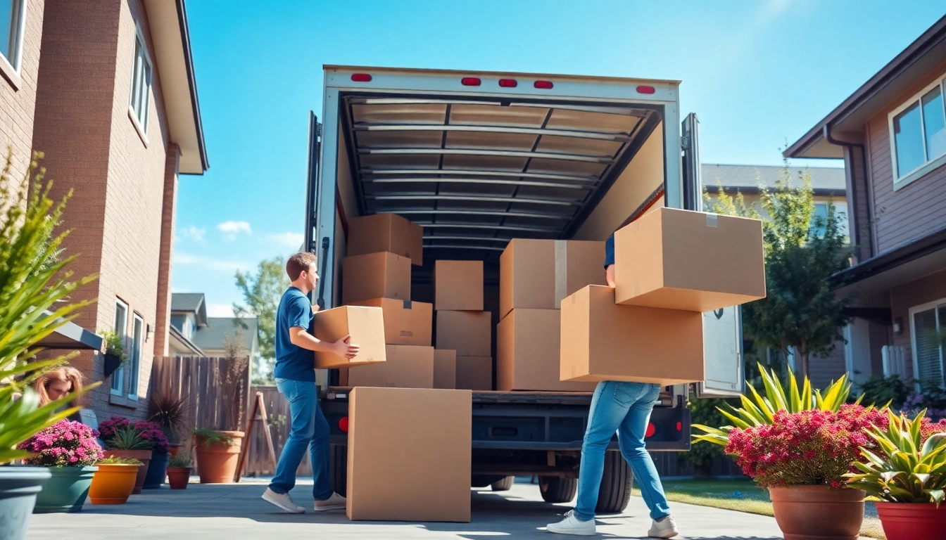 Long distance movers Calgary expertly loading a moving truck, showcasing professionalism and efficiency.