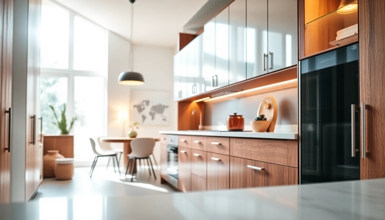 Custom cabinets near me providing elegant storage solutions in a modern kitchen.