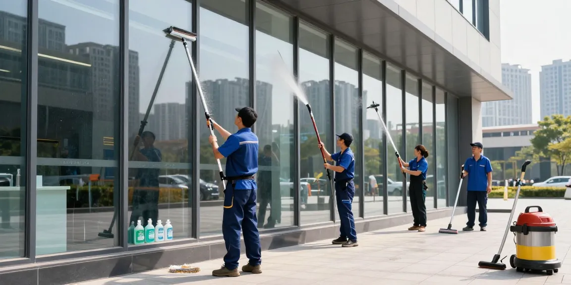 Professioneller Reinigungsdienst in Dortmund bei der Fensterreinigung mit umweltfreundlichen Produkten.