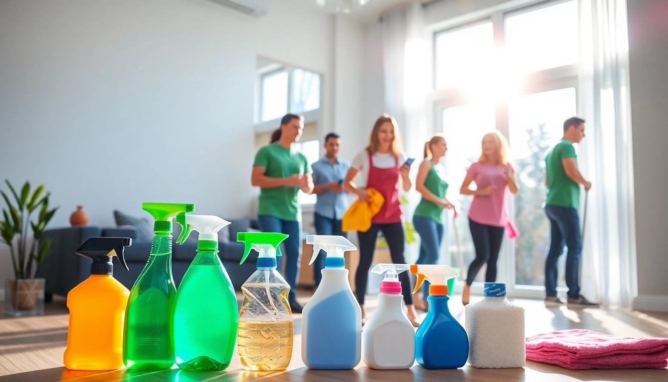 Efficient cleaning services calgary team demonstrates eco-friendly practices in a bright home.