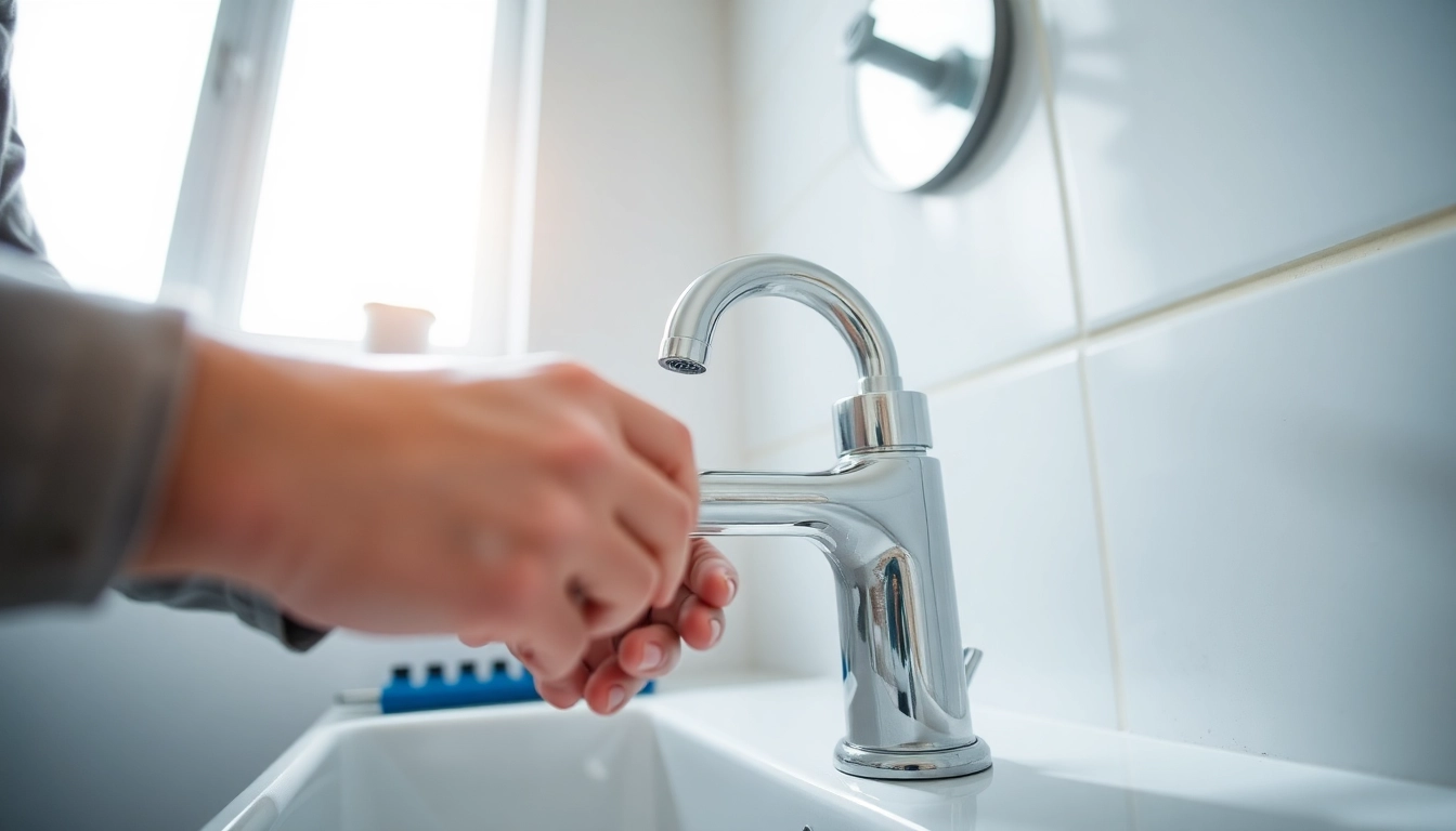 Die sonni sanitär GmbH zeigt einen Techniker, der professionelle Sanitärinstallationen vornimmt.