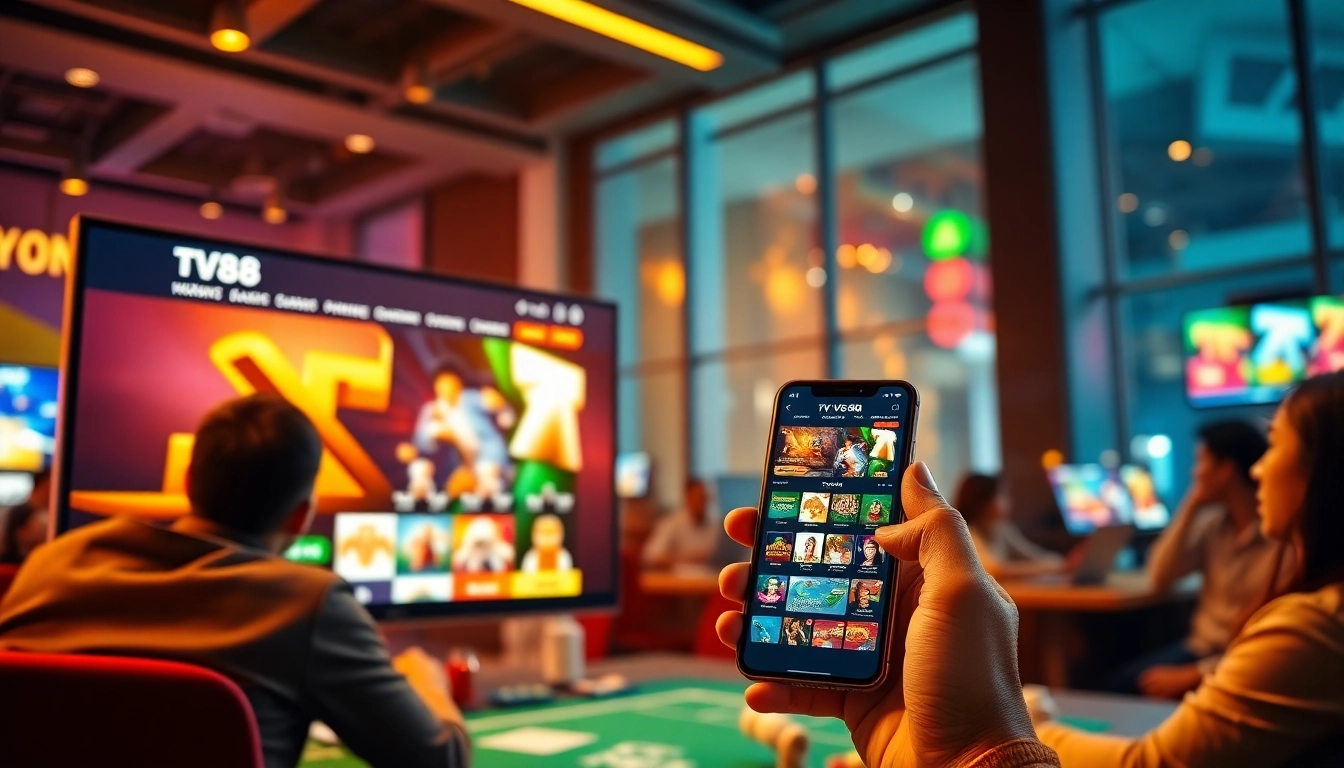 Engaging TV88 online casino scene highlighting its user-friendly platform and diverse gaming options.