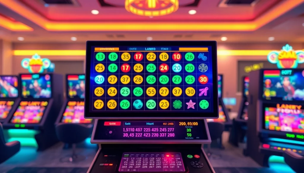 Bermain sayaptogel dengan tampilan antarmuka digital yang menarik dan warna cerah.