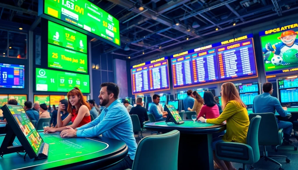 Engaging scenes from https://mm88bc.com/ showcasing players in a vibrant betting environment.