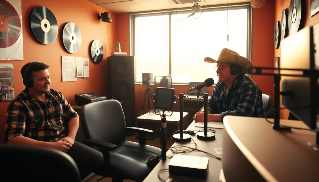 Engage with the latest country hits at https://mycountry955.com with a lively radio DJ in action.