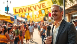Engaging scene featuring thegeorgiasun reporter showcasing local culture at a community event.