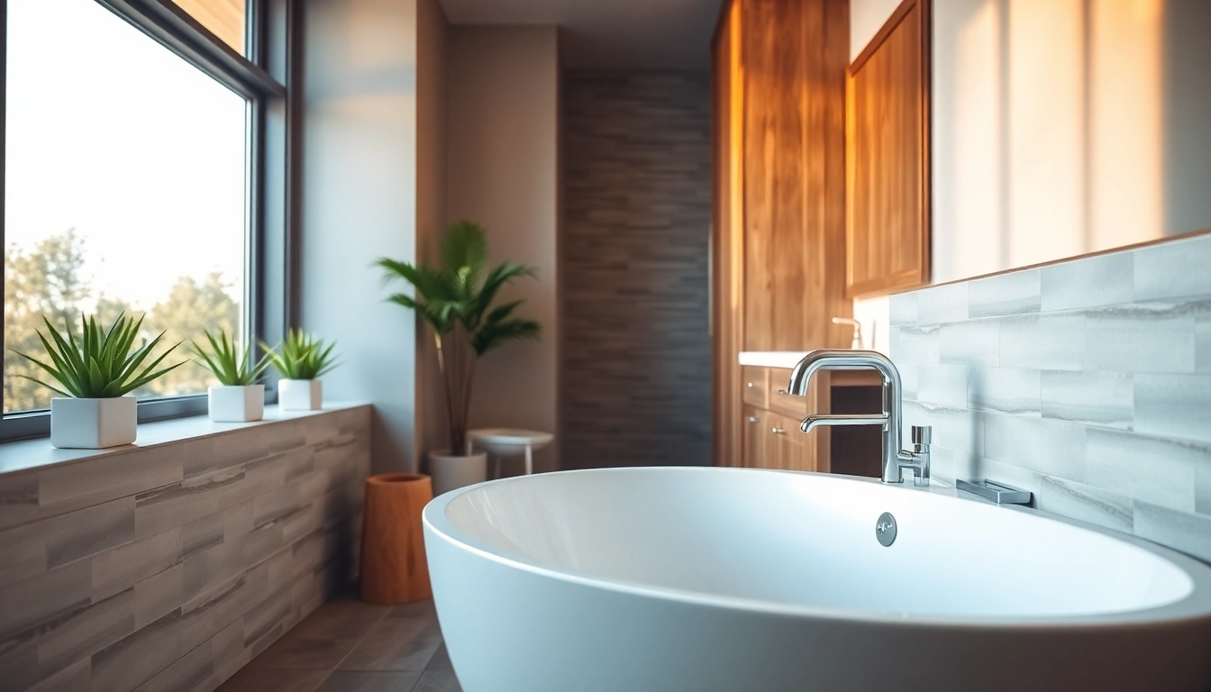 Enhance your bathroom with a professional bathroom remodeling service, featuring modern fixtures and elegant tile work.