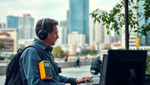 Conduct sound measurements during a noise impact assessment in an urban area.