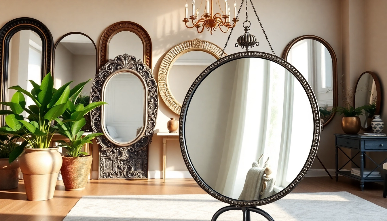 Handcrafted designer mirrors showcased at https://merithome.co.uk, reflecting elegance and style in an upscale setting.