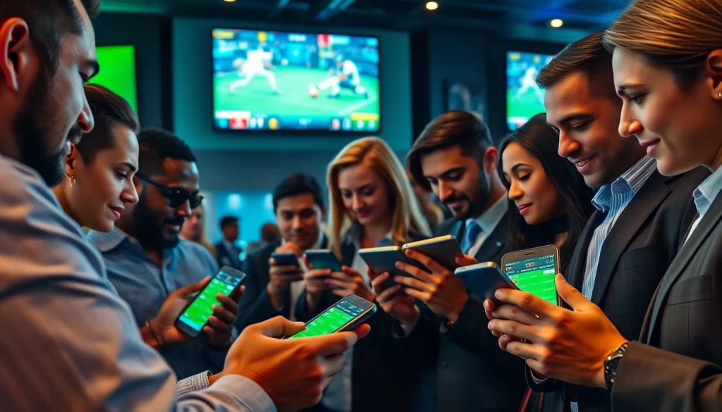 Explore the best sports betting apps in India through engaging mobile experiences at a vibrant sports bar.