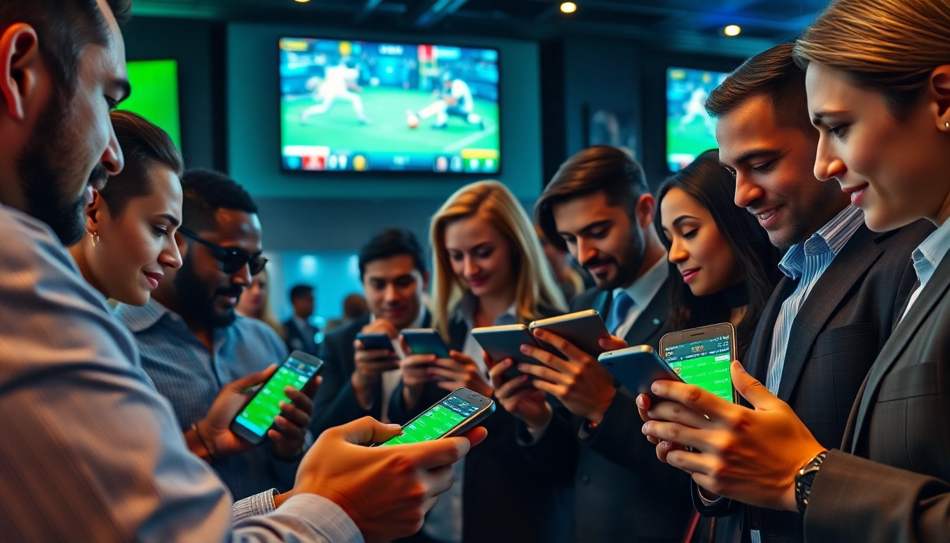 Explore the best sports betting apps in India through engaging mobile experiences at a vibrant sports bar.