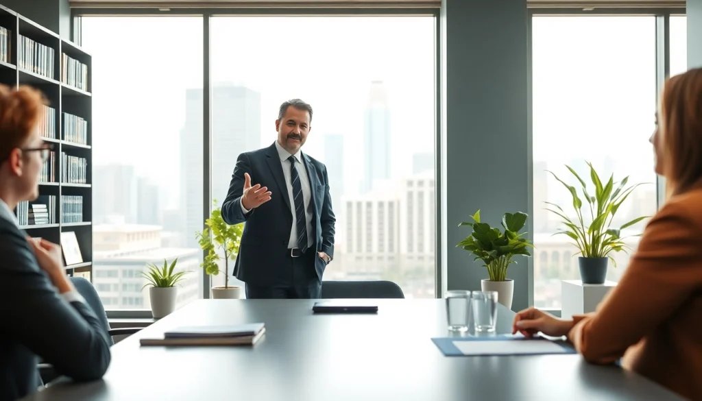 Engaging attorney-client consultation for http://www.jacobsonpilaw.com in a modern office.