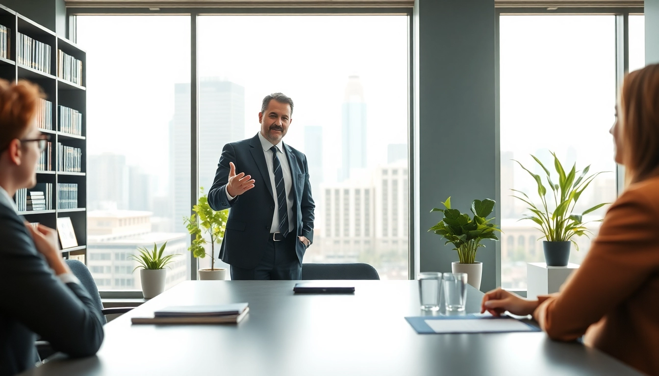 Engaging attorney-client consultation for http://www.jacobsonpilaw.com in a modern office.