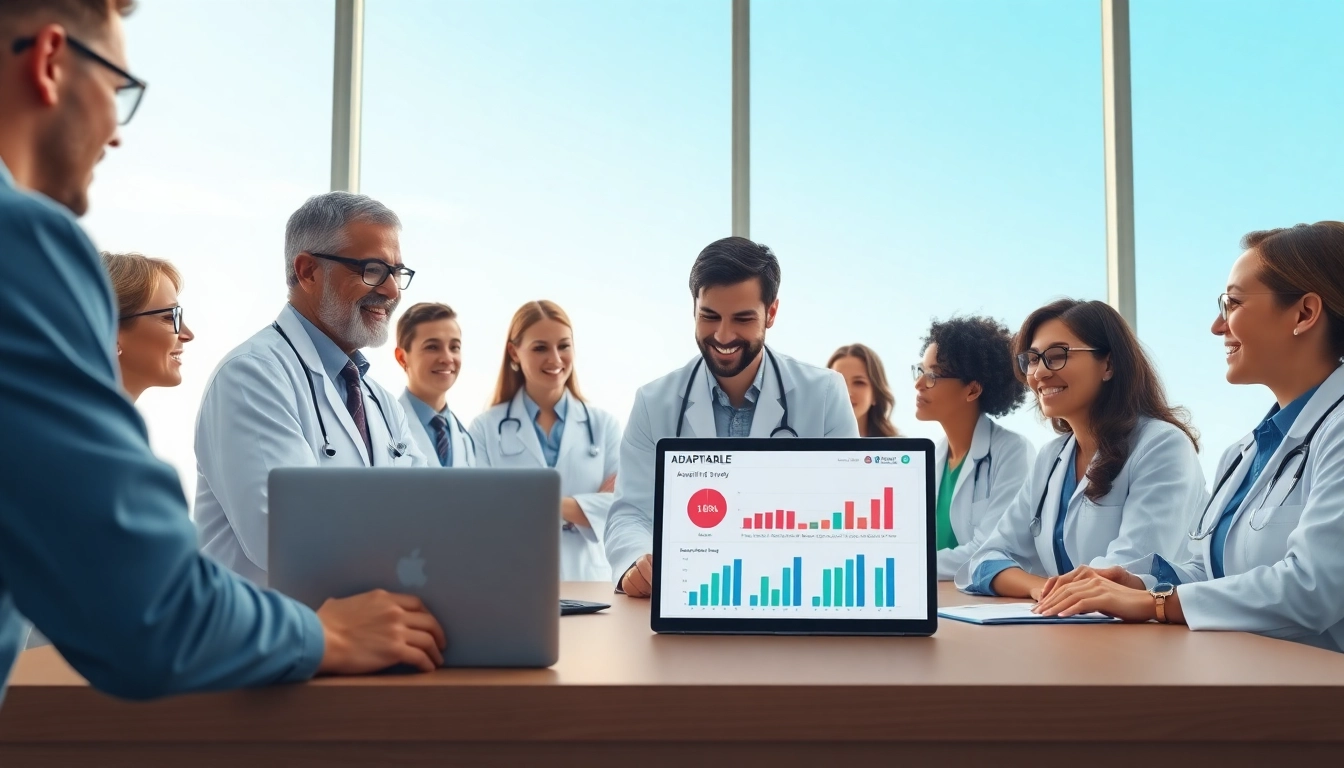 Healthcare professionals engaged in a collaborative discussion about the ADAPTABLE Aspirin Study.