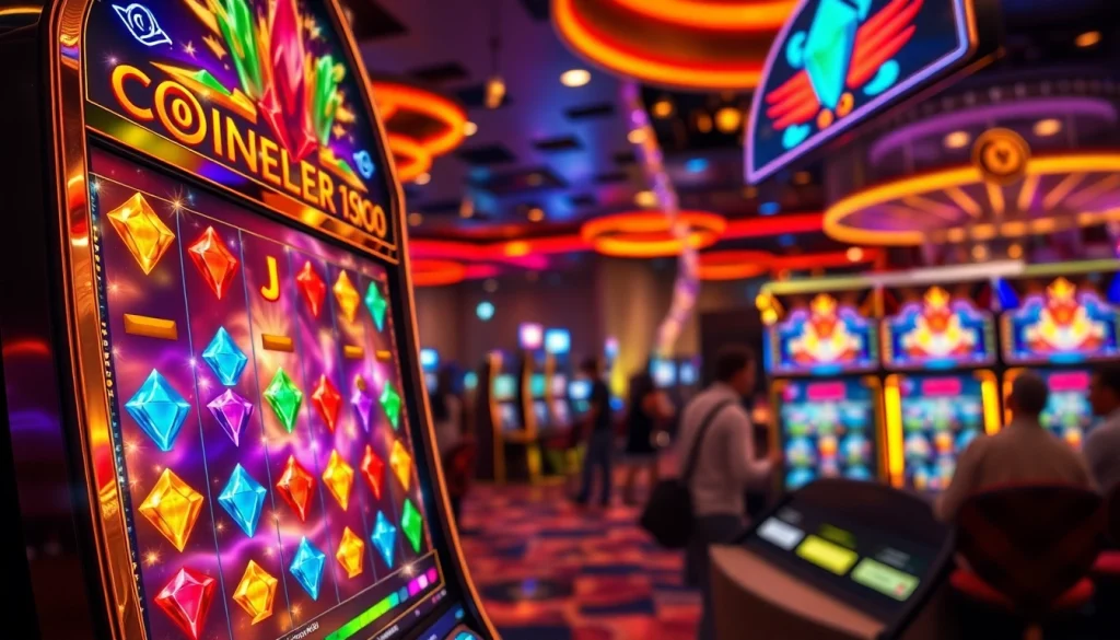 Memenangkan hadiah di permainan jewel4d slot dengan mesin slot yang bercahaya dan mewah.