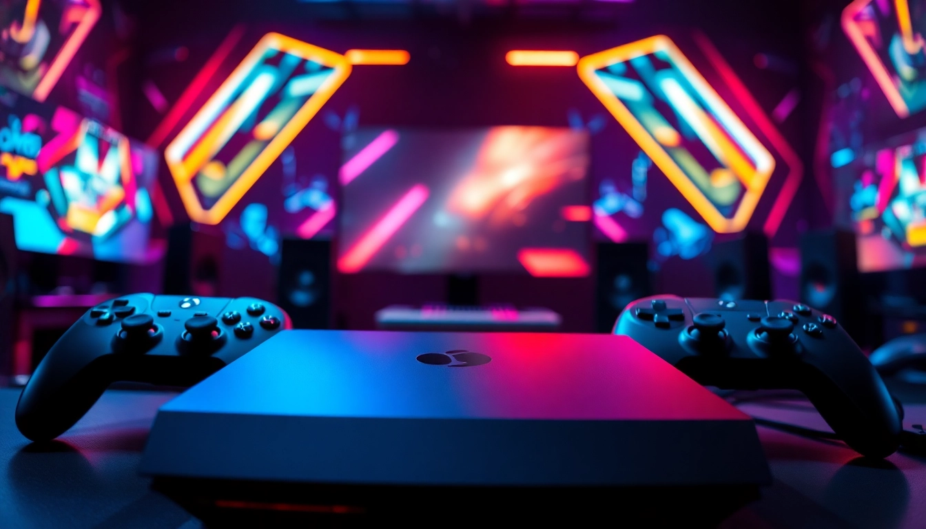 Jentoto dan konsol game dalam lingkungan gaming yang intens dan menarik.