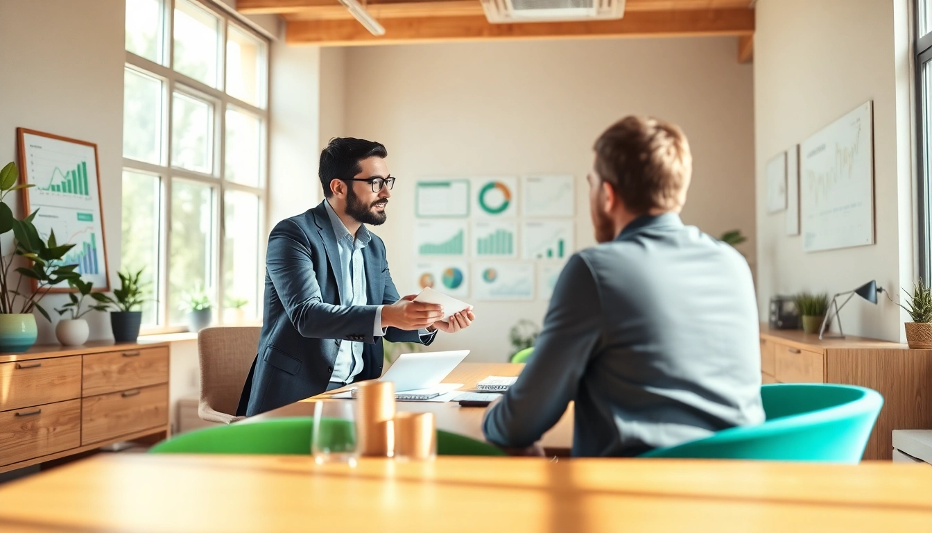 Beratung bei https://zukunftkapital.de über Investitionen in einem modernen Büro.