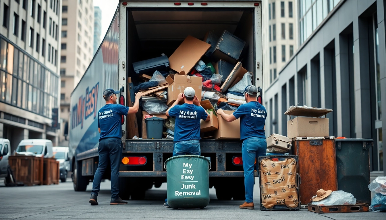 My Easy Junk Removal service efficiently clearing clutter with a professional team.