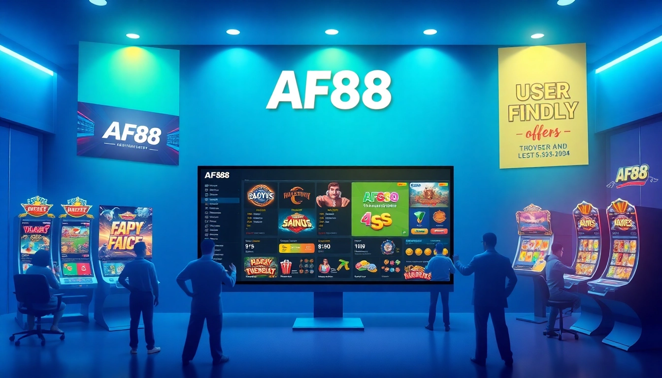 AF88 online gambling platform showcasing user-friendly gaming options and promotions.