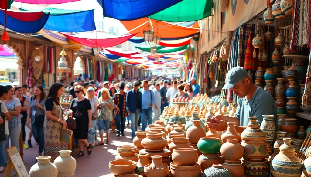 Experience the vibrant Moroccan market to visit morocco and discover local crafts and colorful textiles.