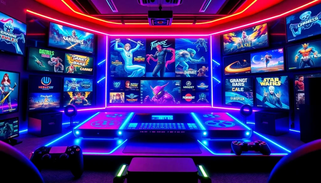 Menampilkan daftar ggsoft game dengan teknologi permainan modern dan pencahayaan dinamis.