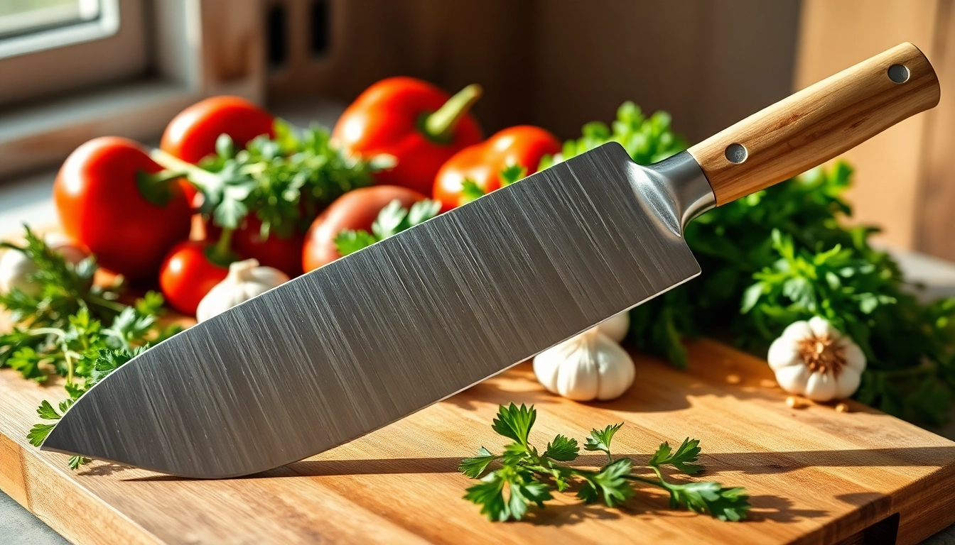 Slice fresh ingredients with a finely crafted chef’s knife NZ set against a stylish kitchen backdrop.