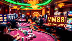 Players engaged at the poker table and roulette wheel, showcasing gaming excitement at https://mm88.directory/.