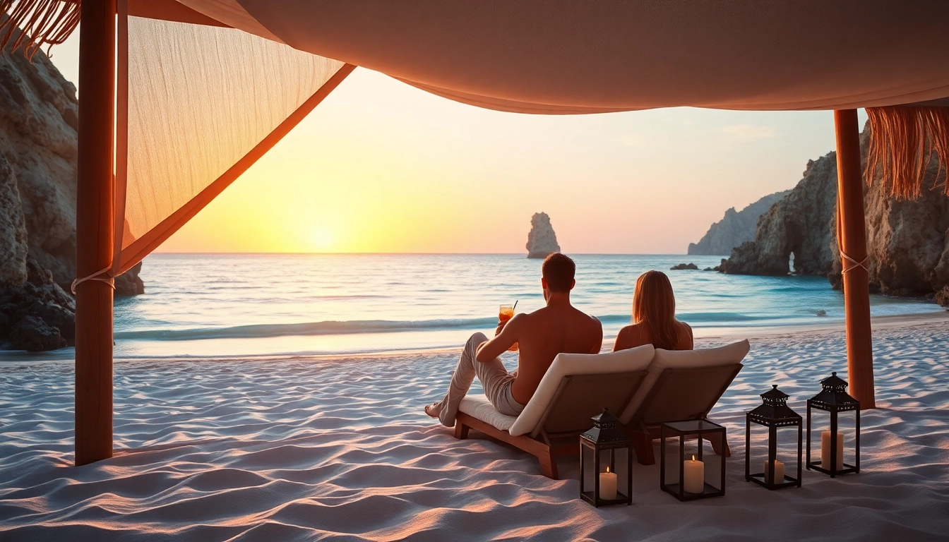 Enjoy breathtaking views with Los Cabos vacation packages by lounging on the beach.