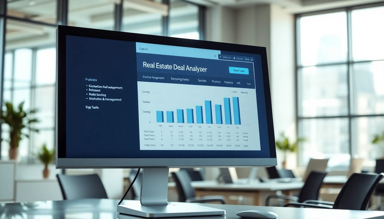Analyze real estate deals efficiently with this advanced real estate deal analyzer on a computer screen.
