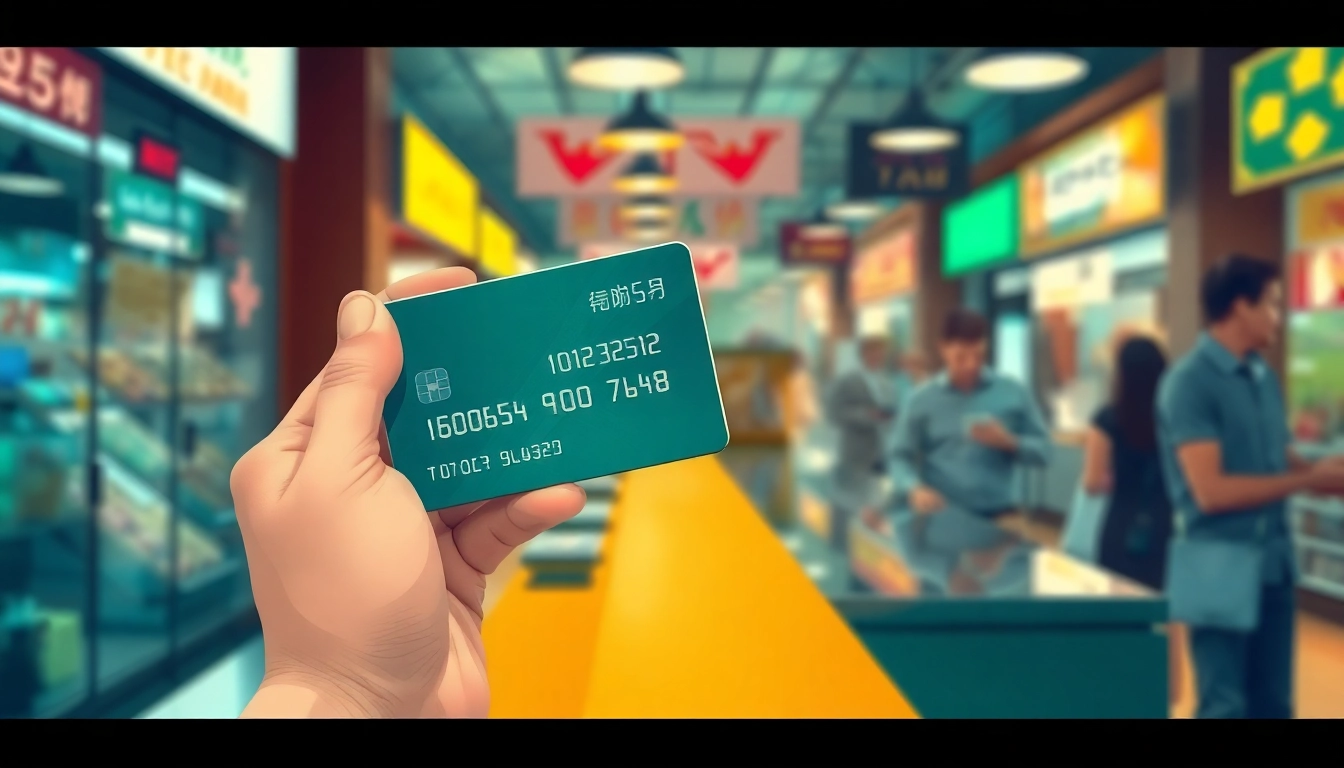 카드깡을 조작하는 금융 거래의 장면을 보여주는 일러스트레이션