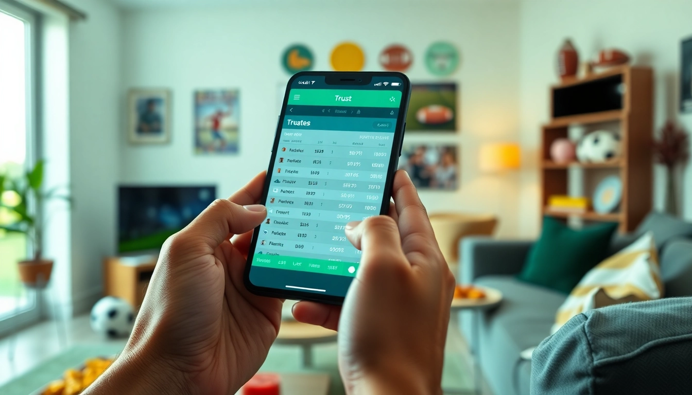 Engage with the best sports betting apps in India showcased on a smartphone in a lively setting.