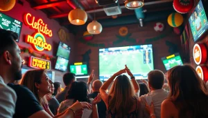 Experience the excitement of sports betting in Mexico in a lively sports bar.