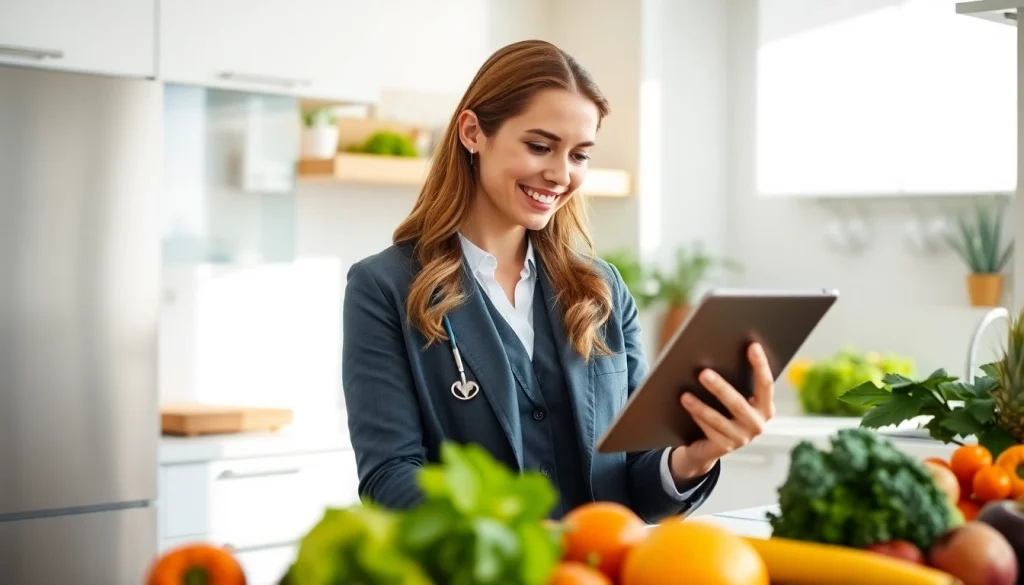 Plan nutritious meals with https://healthyvix.com while enjoying a colorful kitchen setting.