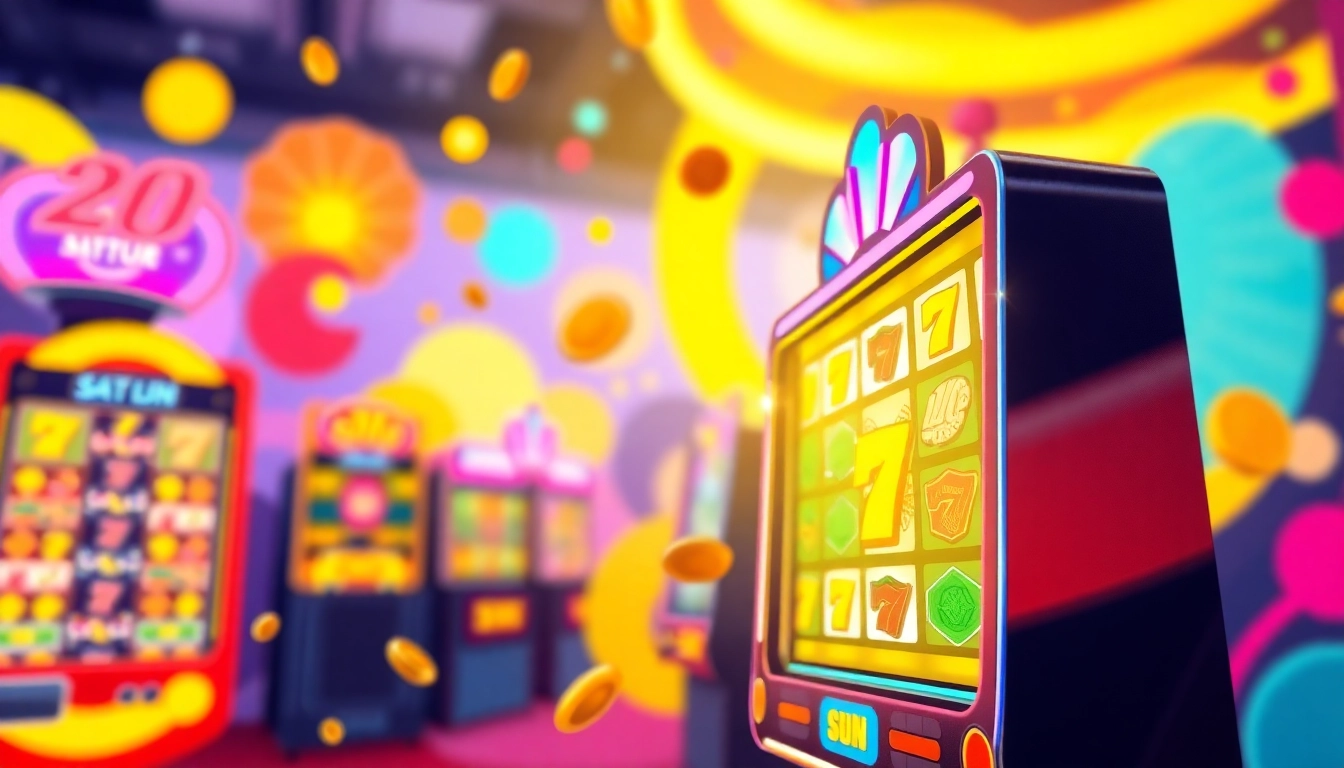 Permainan scater4d yang menarik dengan mesin slot berwarna cerah dan elemen yang membuat penasaran.