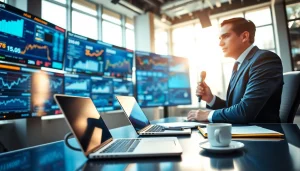 Cover the latest tech news featuring a journalist in a high-tech newsroom.