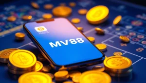 MV88 online gambling app interface showcasing secure payments and chat support