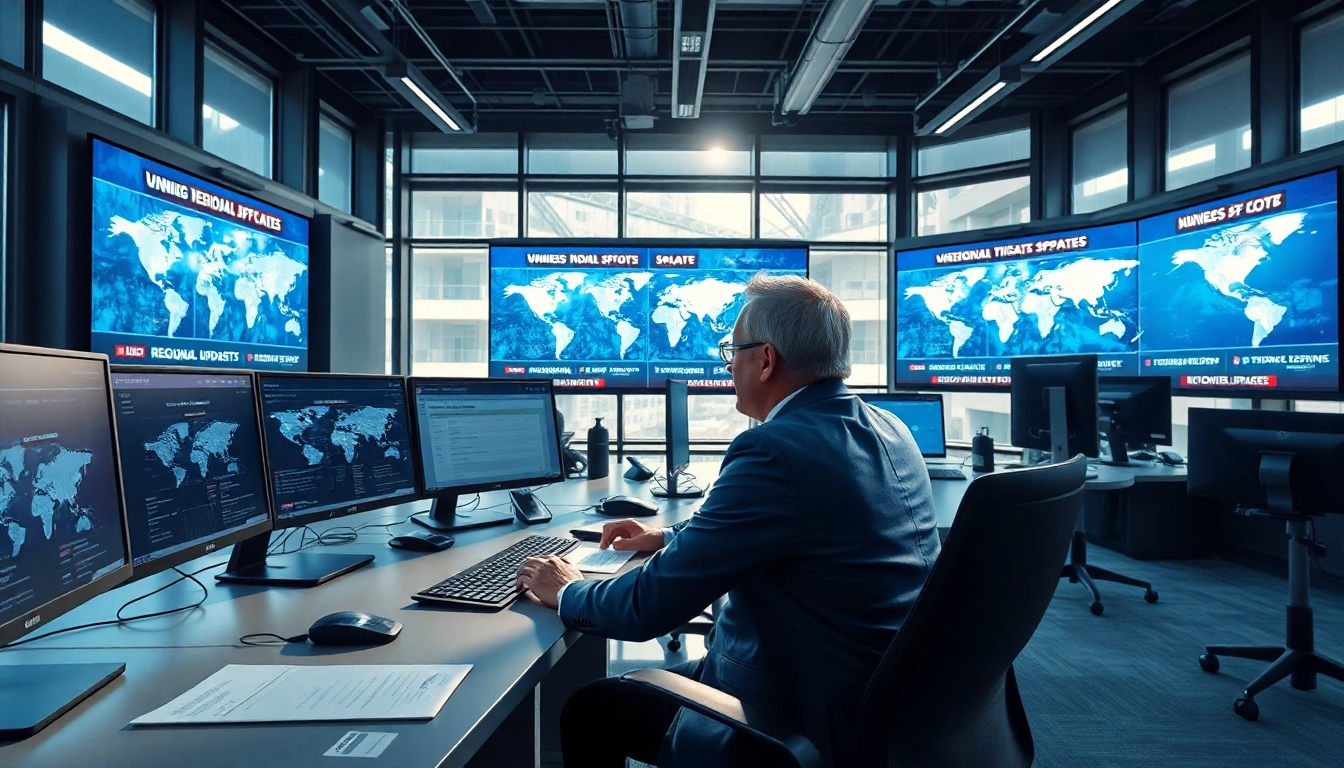 News editor at regionalmedianews.com analyzing the latest updates in a modern newsroom.