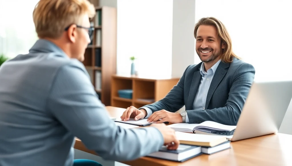 Consultation with personal injury attorney at https://www.timgrabeattorney.com in a modern legal office.