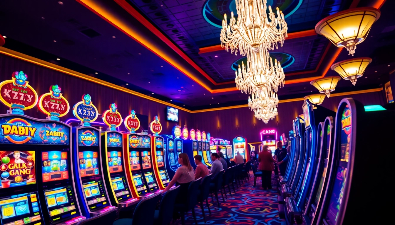 คาสิโนมีผู้เล่นที่ตื่นเต้นอยู่ท่ามกลางการเล่นเกมอย่างสนุกสนาน