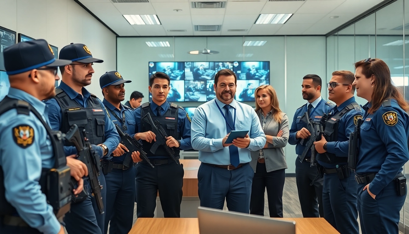 Security Services Fredericksburg presents a professional security team collaborating in an office.