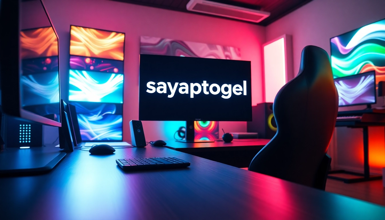 Meningkatkan pengalaman bermain dengan sayaptogel di layar utama dan suasana gamer yang dinamis.