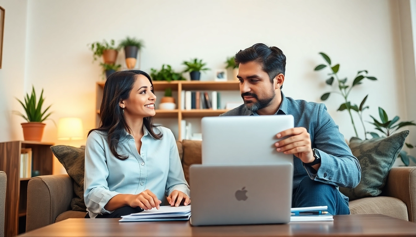 Beratung zum Verkauf einer Wohnung auf https://wohnung-verkaufen.immobilien in einem einladenden Wohnzimmer.