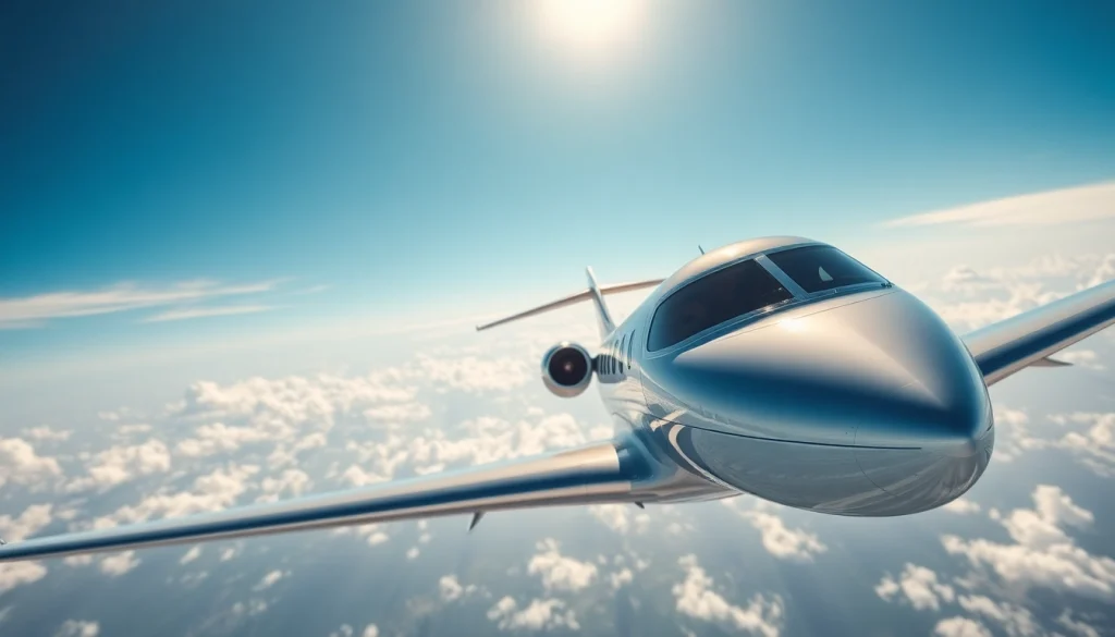 Discover luxury in private aviation with https://flymarquis.com's elegant private jet in flight.