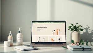 Utforska premium hudvårdsprodukter online genom en modern e-handelslösning.