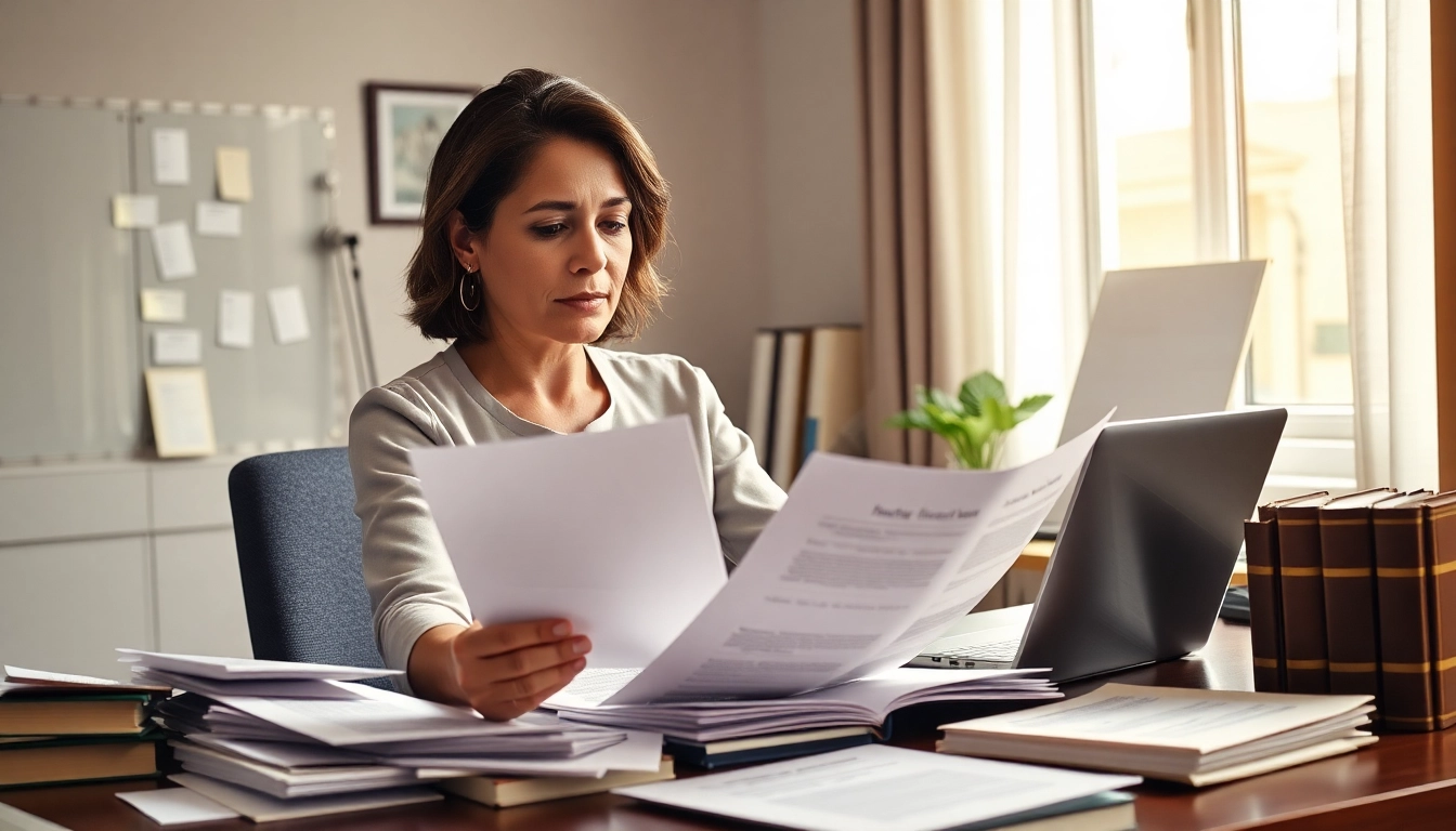 Certified translation (traducción jurada) in a professional office setting.