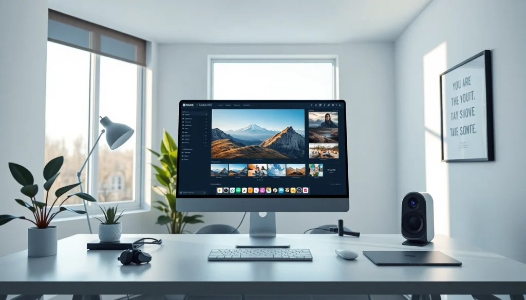 Nano Banana Pro interface displayed on a sleek computer in a modern workspace with innovative tech elements.