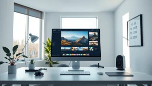 Nano Banana Pro interface displayed on a sleek computer in a modern workspace with innovative tech elements.