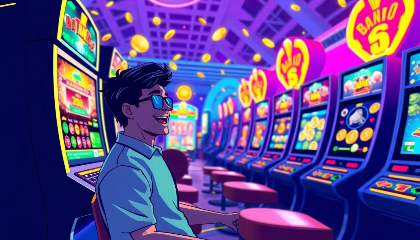 Bermain di platform petanitoto dengan slot mesin berwarna-warni yang menampilkan keseruan.