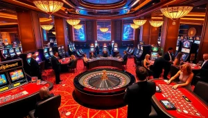 Experience the excitement at nhà cái 789p's luxurious casino featuring roulette and poker.